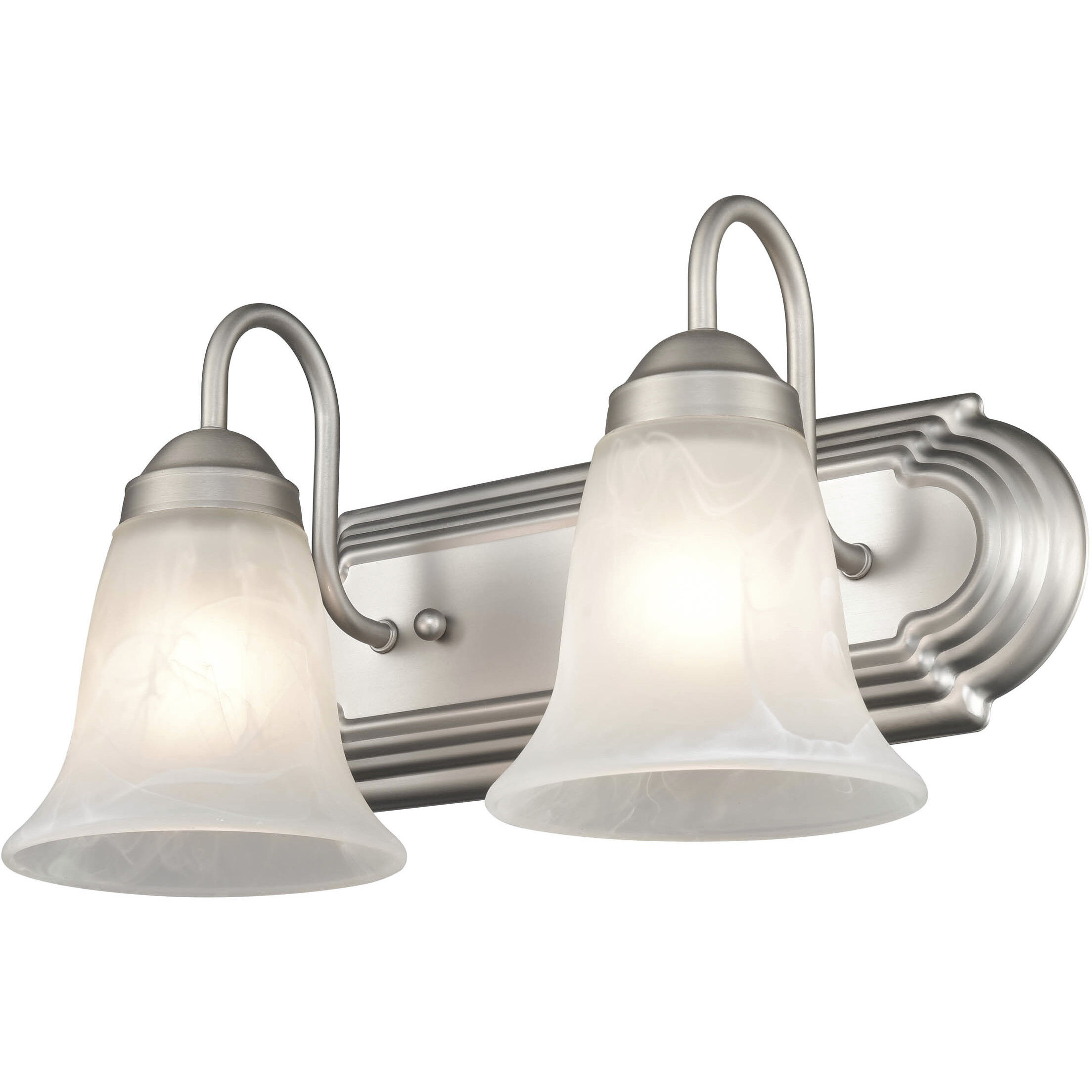 Compana 2 Light 14 inch Satin Nickel Bathroom Vanity Light Wall Light